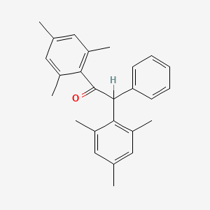 molecular formula C26H28O B14434694 Ethanone, 2-phenyl-1,2-bis(2,4,6-trimethylphenyl)- CAS No. 77787-77-0