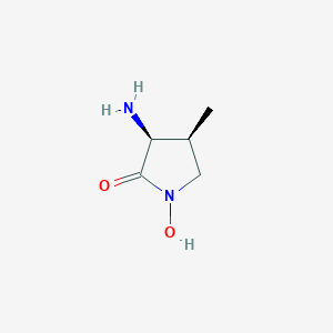 B144347 (3S,4S)-3-amino-1-hydroxy-4-methylpyrrolidin-2-one CAS No. 132695-96-6
