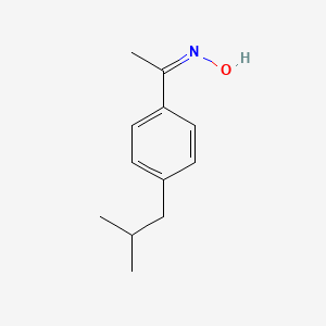 molecular formula C12H17NO B14434714 Ethanone, 1-(4-(2-methylpropyl)phenyl)-, oxime CAS No. 74305-51-4