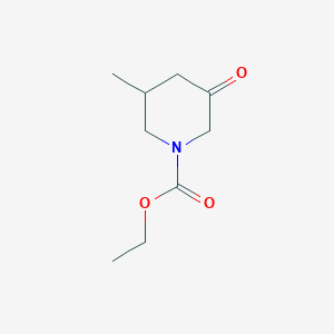 molecular formula C9H15NO3 B14434715 Ethyl 3-methyl-5-oxopiperidine-1-carboxylate CAS No. 78061-55-9