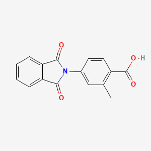 molecular formula C16H11NO4 B1443472 4-(1,3-dioxo-2,3-dihydro-1H-isoindol-2-yl)-2-methylbenzoic acid CAS No. 161291-72-1