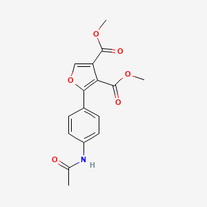molecular formula C16H15NO6 B14434721 Dimethyl 2-(4-acetamidophenyl)furan-3,4-dicarboxylate CAS No. 82577-48-8