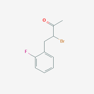 molecular formula C10H10BrFO B1443475 3-Bromo-4-(2-fluorophenyl)butan-2-one CAS No. 1250924-34-5