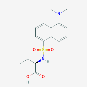 molecular formula C17H22N2O4S B14434756 N-[5-(Dimethylamino)naphthalene-1-sulfonyl]-D-valine CAS No. 77426-54-1