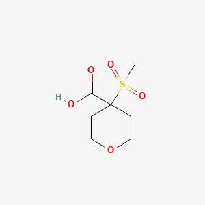 molecular formula C7H12O5S B1443478 4-Methanesulfonyloxane-4-carboxylic acid CAS No. 1247919-19-2