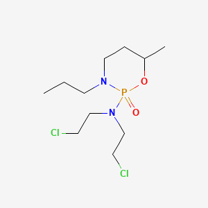 molecular formula C11H23Cl2N2O2P B14434808 Tetrahydro-2-(bis(2-chloroethyl)amino)-6-methyl-3-propyl-2H-1,3,2-oxazaphosphorine 2-oxide CAS No. 78220-03-8