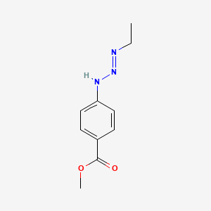 molecular formula C10H13N3O2 B14434814 Benzoic acid, 4-(3-ethyl-1-triazenyl)-, methyl ester CAS No. 79868-88-5