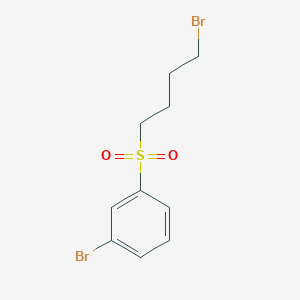molecular formula C10H12Br2O2S B1443482 Benzene, 1-bromo-3-[(4-bromobutyl)sulfonyl]- CAS No. 1343082-67-6