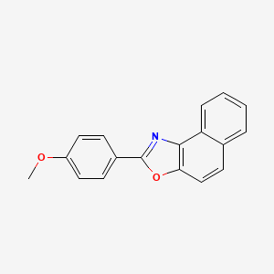 molecular formula C18H13NO2 B14434822 Naphth[1,2-d]oxazole, 2-(4-methoxyphenyl)- CAS No. 75510-87-1