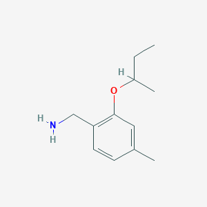 molecular formula C12H19NO B1443484 [2-(丁烷-2-氧基)-4-甲苯基]甲胺 CAS No. 1248102-90-0