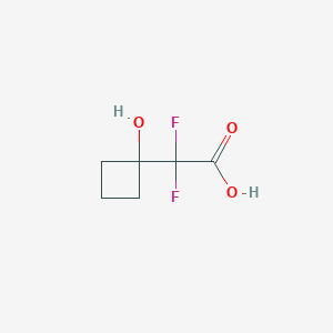 molecular formula C6H8F2O3 B1443487 2,2-Difluoro-2-(1-hydroxycyclobutyl)acetic acid CAS No. 681240-09-5