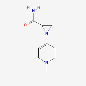 molecular formula C9H15N3O B14434871 1-(1-Methyl-1,2,3,6-tetrahydropyridin-4-yl)aziridine-2-carboxamide CAS No. 75985-04-5