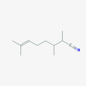 molecular formula C11H19N B14434877 2,3,7-Trimethyloct-6-enenitrile CAS No. 78401-16-8