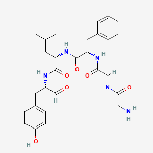 molecular formula C28H35N5O6 B14434885 Enkephalin, N-cyclo-leu(5)- CAS No. 75975-40-5