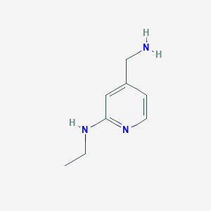 molecular formula C8H13N3 B1443489 4-Pyridinemethanamine, 2-(ethylamino)- CAS No. 858362-86-4