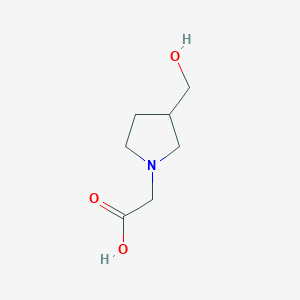 molecular formula C7H13NO3 B1443490 (3-Hydroxymethyl-pyrrolidin-1-yl)-acetic acid CAS No. 1249584-08-4
