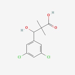 molecular formula C11H12Cl2O3 B1443491 3-(3,5-Dichlorophenyl)-3-hydroxy-2,2-dimethylpropanoic acid CAS No. 1248997-05-8