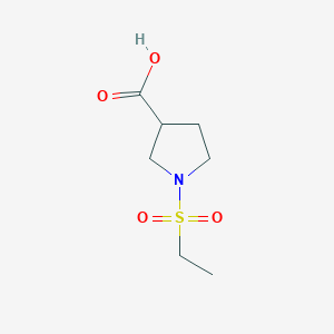 molecular formula C7H13NO4S B1443495 1-Ethanesulfonyl-pyrrolidine-3-carboxylic acid CAS No. 1316222-44-2