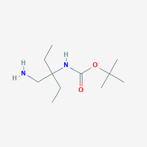 molecular formula C11H24N2O2 B1443496 tert-butyl N-[3-(aminomethyl)pentan-3-yl]carbamate CAS No. 1343356-44-4