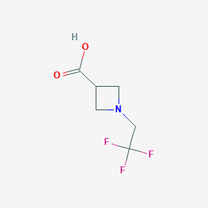 molecular formula C6H8F3NO2 B1443497 1-(2,2,2-三氟乙基)氮杂环丁烷-3-羧酸 CAS No. 1339115-53-5