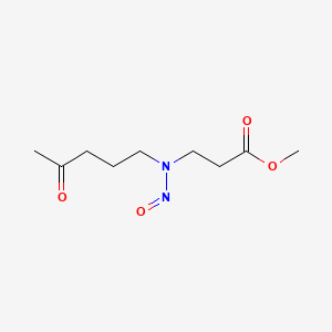 molecular formula C9H16N2O4 B14434970 Methyl 3-(nitroso(4-oxopentyl)amino)propanoate CAS No. 79448-18-3