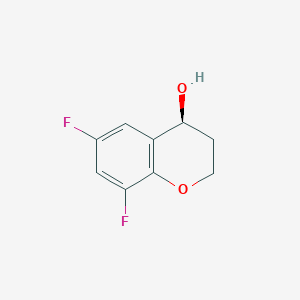 molecular formula C9H8F2O2 B1443498 (4S)-6,8-difluoro-3,4-dihydro-2H-1-benzopyran-4-ol CAS No. 1270301-86-4