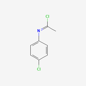 molecular formula C8H7Cl2N B14434992 Ethanimidoyl chloride, N-(4-chlorophenyl)- CAS No. 76540-13-1