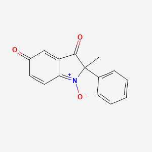 molecular formula C15H11NO3 B14435008 2-Methyl-1-oxo-2-phenyl-2H-1lambda~5~-indole-3,5-dione CAS No. 83195-92-0