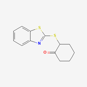 molecular formula C13H13NOS2 B14435023 2-(Benzothiazol-2-ylsulfanyl)-cyclohexanone CAS No. 75219-13-5