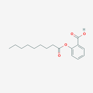 molecular formula C16H22O4 B14435031 Benzoic acid, 2-((1-oxononyl)oxy)- CAS No. 75239-81-5