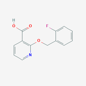 molecular formula C13H10FNO3 B1443505 2-[(2-Fluorophenyl)methoxy]pyridine-3-carboxylic acid CAS No. 1411564-29-8