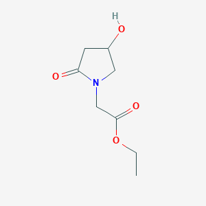 molecular formula C8H13NO4 B144351 Ethyl 2-(4-hydroxy-2-oxopyrrolidin-1-yl)acetate CAS No. 62613-81-4