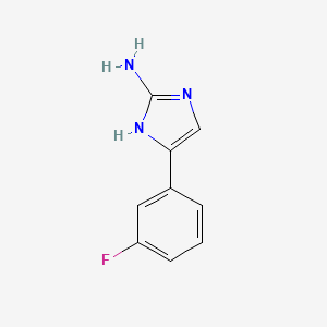 molecular formula C9H8FN3 B1443511 5-(3-fluorophenyl)-1H-imidazol-2-amine CAS No. 1517841-44-9