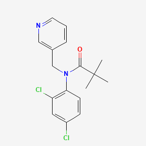 molecular formula C17H18Cl2N2O B14435111 Propanamide, N-(2,4-dichlorophenyl)-2,2-dimethyl-N-(3-pyridinylmethyl)- CAS No. 78675-82-8