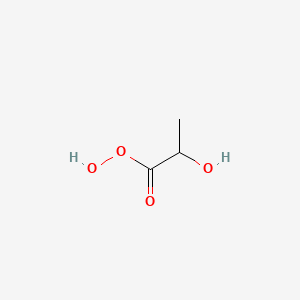 molecular formula C3H6O4 B14435124 Propaneperoxoic acid, 2-hydroxy- CAS No. 75033-25-9