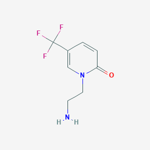 molecular formula C8H9F3N2O B1443513 1-(2-Aminoethyl)-5-(trifluoromethyl)-1,2-dihydropyridin-2-one CAS No. 1267589-10-5