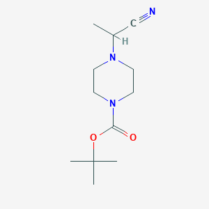 molecular formula C12H21N3O2 B1443514 Tert-butyl 4-(1-cyanoethyl)piperazine-1-carboxylate CAS No. 1267321-28-7