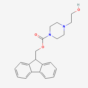molecular formula C21H24N2O3 B1443515 9H-fluoren-9-ylmethyl 4-(2-hydroxyethyl)piperazine-1-carboxylate CAS No. 1342378-36-2