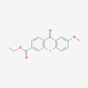 molecular formula C17H14O4S B14435180 Ethyl 7-methoxy-9-oxo-9H-thioxanthene-3-carboxylate CAS No. 77084-56-1