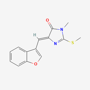 molecular formula C14H12N2O2S B1443520 5-Benzofuran-3-ylmethylene-3-methyl-2-methylsulfanyl-3,5-dihydro-imidazol-4-one CAS No. 1312024-73-9