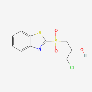 molecular formula C10H10ClNO3S2 B14435205 1-(1,3-Benzothiazole-2-sulfonyl)-3-chloropropan-2-ol CAS No. 76151-61-6