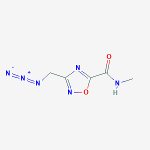 molecular formula C5H6N6O2 B1443522 3-(Azidomethyl)-N-methyl-1,2,4-oxadiazole-5-carboxamide CAS No. 1365963-24-1