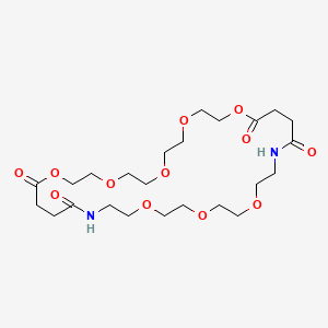 molecular formula C24H42N2O12 B14435237 1,4,7,10,13,21,24,27-Octaoxa-18,30-diazacyclotetratriacontane-14,17,31,34-tetrone CAS No. 79688-19-0