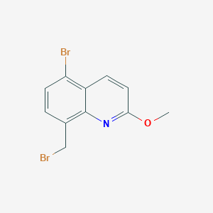 molecular formula C11H9Br2NO B1443529 5-Bromo-8-(bromomethyl)-2-methoxyquinoline CAS No. 885687-81-0