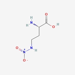molecular formula C4H9N3O4 B14435352 alpha-Amino-gamma-nitraminobutyrate CAS No. 74257-27-5