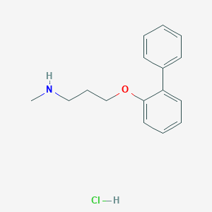 molecular formula C16H20ClNO B144354 N-Methyl-N-(3-(2-biphenylyloxy)propyl)amine hydrochloride CAS No. 125849-18-5