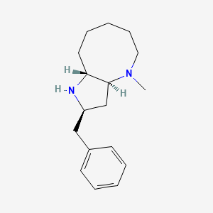 B1443541 (2R,3AS,9aR)-2-Benzyl-4-methyl-decahydro-1,4-diaza-cyclopentacyclooctene CAS No. 1391573-68-4