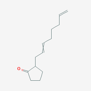 molecular formula C13H20O B14435414 2-(Octa-2,7-dien-1-YL)cyclopentan-1-one CAS No. 76453-20-8