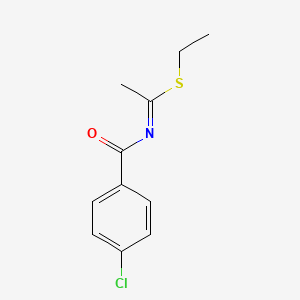 molecular formula C11H12ClNOS B14435455 Ethyl (1E)-N-(4-chlorobenzoyl)ethanimidothioate CAS No. 83253-09-2