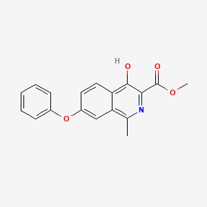 molecular formula C18H15NO4 B1443547 Methyl 4-hydroxy-1-methyl-7-phenoxyisoquinoline-3-carboxylate CAS No. 1421312-34-6